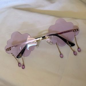 Purple Cloud Raindrop Sunglasses